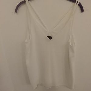 White v-neck camisole